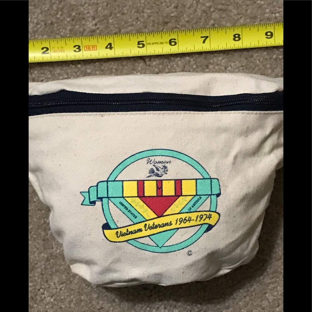 Vintage Vietnam Veterans Women 1964 - 1974 Fannie pack bum bag tote canvas